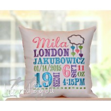 Cute little Love Cloud - Birth Announcement Pillow
